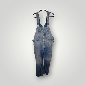 Vintage 50s Big Smith Overalls Distressed Bib Denim Union 44x22